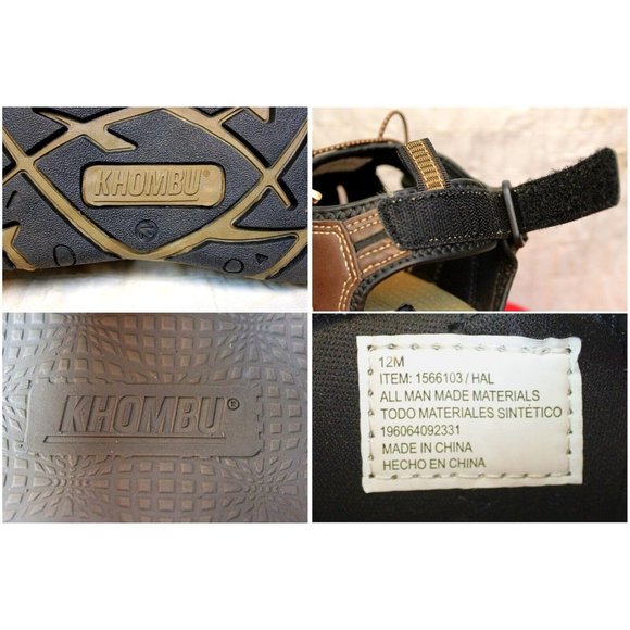 Khombu Mens Sandals sz 12 Fisherman Outdoor Brown Leather Flexible Sole Adjustab - Picture 11 of 11